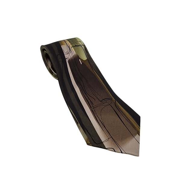 J. Garcia Collection Fifty-Two Hand Hold Silk‎ Tie Abstract Design - Picture 5 of 5